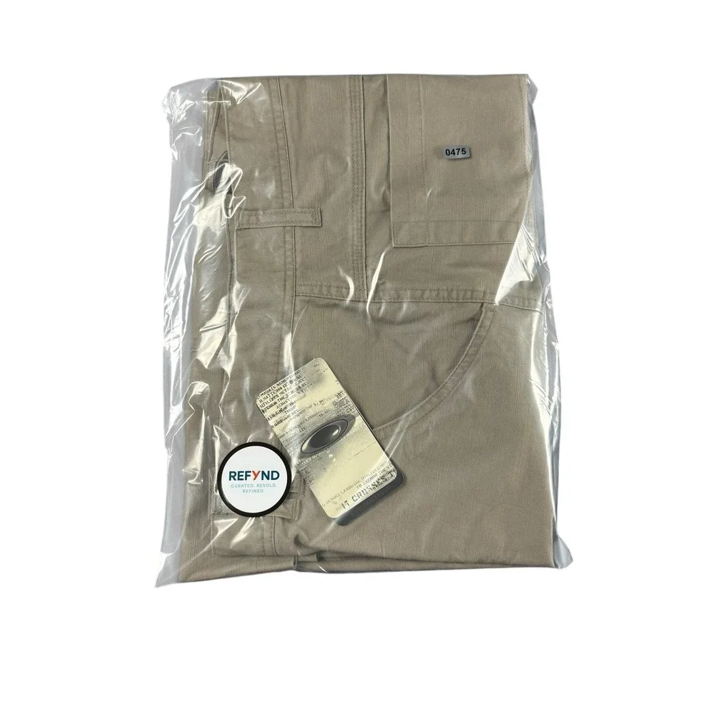 OAKLEY Shorts Mens 38 Khaki Fingerprint 2.8 Loose Fit Y2K Skate Golf 2006 NEW - Picture 13 of 13